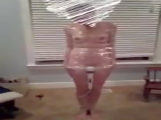 Wife Wrapped in Plastic Enjoys Magic Wand: Free x rated clip 36