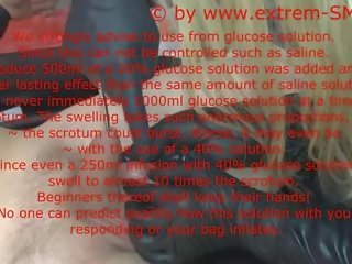 Instructions video scrotal saline infusion English text LONG