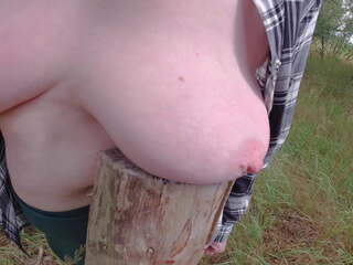 Titslapping on a Tree Stump, Free Brutal x rated film HD dirty clip 1c