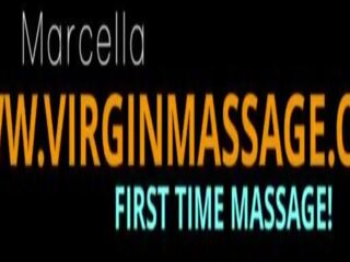 Fabulous Young divinity Marcella Being Massaged by a Lesbian
