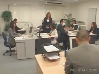 Jap Office femme fatale Tied Up To The Chair And Banged At Work